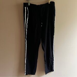 Style & Co Black Side Stripe Joggers pants Athleisure Lounge blokecore track